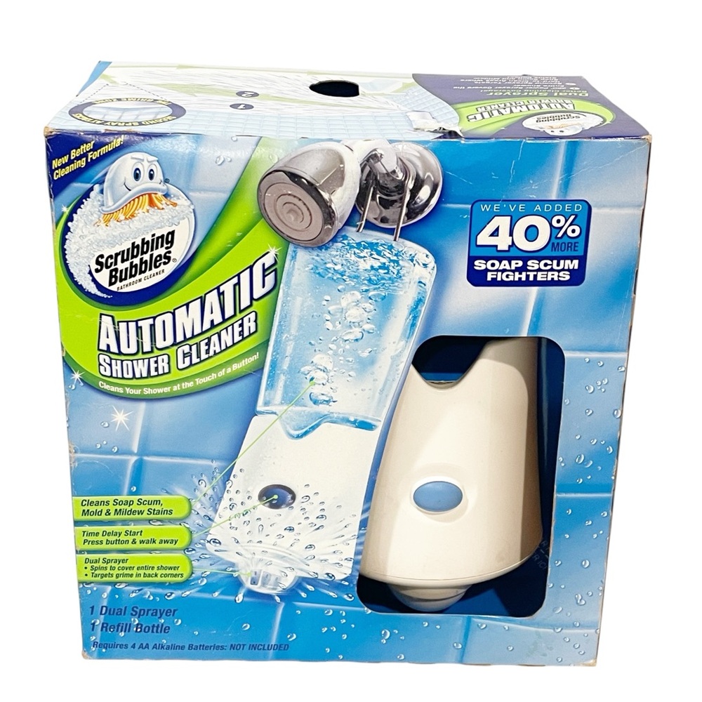 Scrubbing Bubbles Shower Dual Sprayer Kit Automatic Shower Cleaner Household NEW